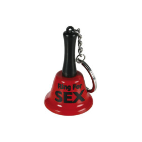 Cloche rouge porte clefs "Ring For Sex" 